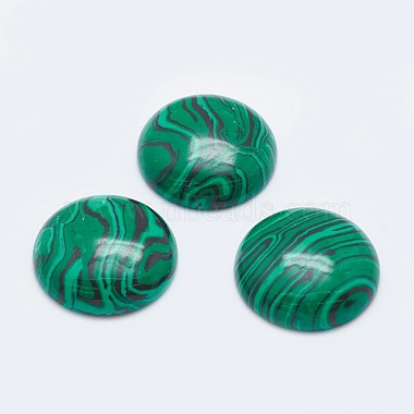 25mm Half Round Malachite Cabochons