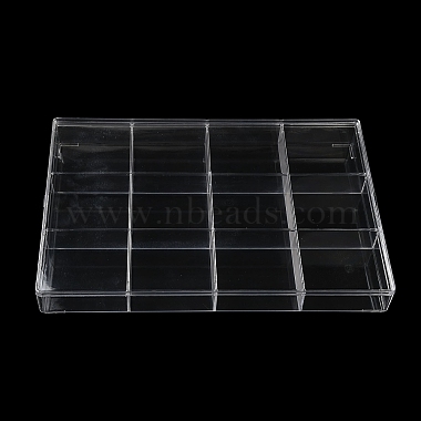 Clear Rectangle Plastic Beads Containers