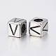 304 Stainless Steel Large Hole Letter European Beads(STAS-H428-01AS-V)-2