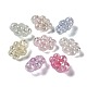 Perles acryliques transparentes plaquées UV et craquelées(OACR-G033-04D)-1