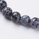 Chapelets de perles de flocon de neige en obsidienne naturelle(G-G515-8mm-01)-3