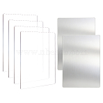 6Pcs 2 Styles Acrylic & 201 Stainless Steel Sheets, Rectangle, Clear, 227x156x3mm(DIY-OC0015-92)