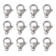Polished 304 Stainless Steel Lobster Claw Clasps, Parrot Trigger Clasps, Stainless Steel Color, 16x11x5mm, Hole: 2mm(STAS-R072-08A)