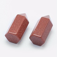 Synthetic Goldstone Pointed Beads, Undrilled/No Hole Beads, Bullet, 33~35x16~17x14.5~15mm(G-G760-K04)