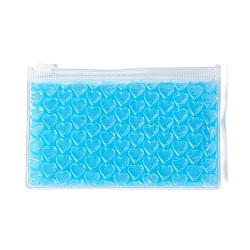PVC Bubble Out Bags, Zip Lock Bags, for Jewelry Storage, Jewelry Organizer Portable, Rectangle, Deep Sky Blue, 15x10x0.7cm(ABAG-G011-01E)