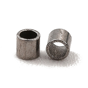 304 Stainless Steel Beads, Column, Stainless Steel Color, 2x2mm, Hole: 1.6mm