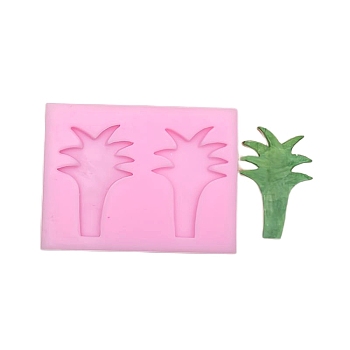 Food Grade Grass Silicone Molds, Fondant Molds, Baking Molds, Chocolate, Candy, Biscuits, UV Resin & Epoxy Resin Jewelry Making, Hot Pink, 63x48x6mm, Inner Size: 36x25mm