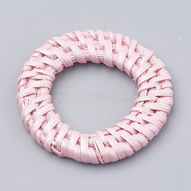 Handmade Spray Painted Reed Cane/Rattan Woven Linking Rings(WOVE-N007-01D)-2