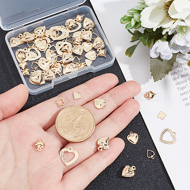 SUPERFINDINGS 72Pcs 6 Style Brass Charms(KK-FH0004-19)-3
