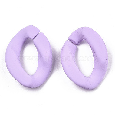 Opaque Spray Painted Acrylic Linking Rings(X-OACR-S036-001A-I15)-2