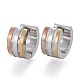 Трехцветные серьги-кольца 304 из нержавеющей стали(EJEW-L252-008M)-1