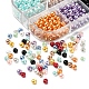1200 Stück 12-farbig backlackierte perlmuttfarbene Glasperlen(HY-YW0001-06)-3