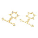 Brass Pave Clear Cubic Zirconia Toggle Clasps(KK-N231-400)-1