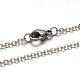 Tarnish Resistant 304 Stainless Steel Cable Chain Necklace(STAS-L164B-01P)-1