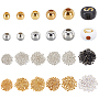 Golden & Silver Round Brass Spacer Beads(KK-CA0001-67)