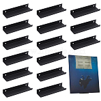 Rectangle Aluminum Alloy Drawer Pull Handles, Cabinet Door Handles, with Iron Screw, Black, 31.5x120.5x17.5mm(FIND-WH0173-530)
