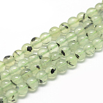 Natural Prehnite Beads Strands, Round, 8~9mm, Hole: 1mm, about 45~48pcs/strand, 15.7 inch(G-R446-8mm-16)
