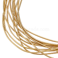 40G French Copper Wire Grimp Wire, Round Flexible Coil Wire, Metallic Thread for Embroidery and Jewelry Making, Gold, 18 Gauge, 1mm(TWIR-BC0001-45)