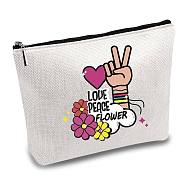 12# Cotton-polyester Bag, Stroage Bag, Rectangle, Heart Pattern, 18x25cm(ABAG-WH0029-033)