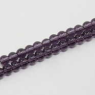 Transparent Glass Beads Strands, Round, DarkSlate Blue, 4mm, Hole:0.5mm, about 13 inch/strand, about 80pcs/strand(X-G02Q9031)