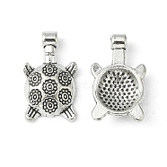 Tibetan Style Alloy Pendants, Lead Free and Cadmium Free, Antique Silver, 19.5x12mm, Hole: 2mm(LF0295Y)