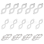 Stainless Steel Links, Infinity, Stainless Steel Color, 18pcs/box(STAS-UN0005-17)
