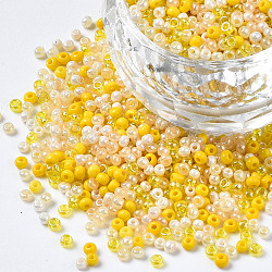 Glass Round Seed Beads, Round Hole, Mixed Style, Colorful, 2~2.5x1.5~2mm, Hole: 0.8mm, about 450g/pound(SEED-S057-R-005)