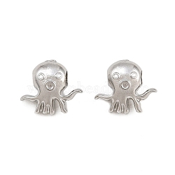 304 Stainless Steel Beads, Octopus, Stainless Steel Color, 7x7x4mm, Hole: 1.8mm(STAS-Z160-19P)