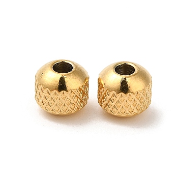 304 Stainless Steel Bead, Round, Real 18K Gold Plated, 6mm, Hole: 2mm