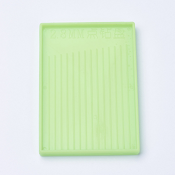 Tray Plate, Rhinestone Drill Point Plate, Yellow Green, 8.9x6.2x0.7cm
