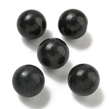 Natural Black Stone Round Ball Figurines Statues for Home Office Desktop Decoration, 20mm