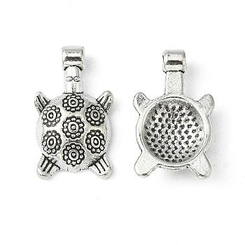 Tibetan Style Alloy Pendants, Lead Free and Cadmium Free, Antique Silver, 19.5x12mm, Hole: 2mm