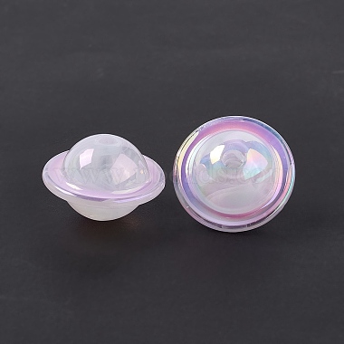 UV Plating Rainbow Iridescent Acrylic Beads(X-PACR-M003-11)-3