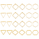 24Pcs 3 Style Brass Linking Ring(KK-FH0005-06)-1