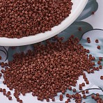 MIYUKI Delica Beads, Cylinder, Japanese Seed Beads, 11/0, (DB0794) Dyed Semi-Frosted Opaque Sienna, 1.3x1.6mm, Hole: 0.8mm, about 20000pcs/bag, 100g/bag(SEED-J020-DB0794)