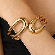 Alloy Cuff Bangles, Hollow Hinged Bangles for Women, Teardrop, Light Gold, 1/2 ~2 inch(1.4~5.1cm)(BJEW-R017-01KCG)