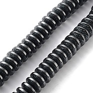 Synthetic Non-Magnetic Hematite Beads Strands, Disc, Heishi Beads, 8x3~3.5mm, Hole: 1.6mm, about 123pcs/strand, 15.79 inch(40.1cm)(G-H303-B13)