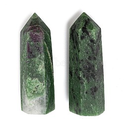 Natural Ruby in Zoisite Home Decorations, Display Decoration, Healing Stone Wands, for Reiki Chakra Meditation Therapy Decos, Hexagon Prism, 51~65x16~18x15~20mm(G-A217-10B)