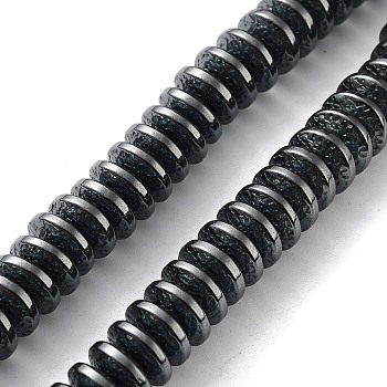Synthetic Non-Magnetic Hematite Beads Strands, Disc, Heishi Beads, 8x3~3.5mm, Hole: 1.6mm, about 123pcs/strand, 15.79 inch(40.1cm)