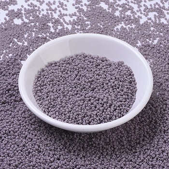 MIYUKI Round Rocailles Beads, Japanese Seed Beads, 11/0, (RR410) Opaque Mauve, 11/0, 2x1.3mm, Hole: 0.8mm, about 5500pcs/50g
