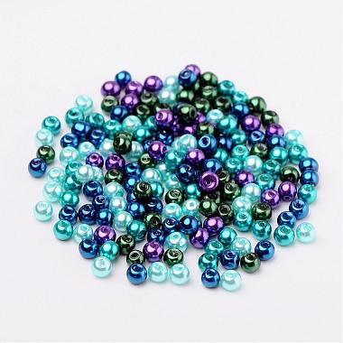 Ocean Mix Pearlized Glass Pearl Beads(HY-X006-4mm-11)-2