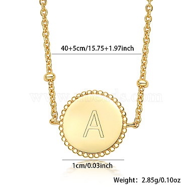 золотые ожерелья с подвесками из нержавеющей стали(SZ6365-1)-3