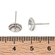 Brass Stud Earring Findings(KK-A300-29C-P)-3