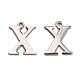 Tarnish Resistant 304 Stainless Steel Alphabet Charms(STAS-H122-X-P)-1