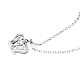 TINYSAND 925 Sterling Silver Crown CZ Pendant Necklaces(TS-N312-S)-3