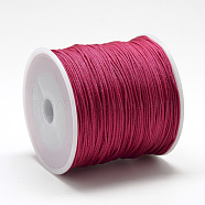 Nylon Thread, Chinese Knotting Cord, Cerise, 0.4mm, about 174.98 Yards(160m)/Roll(NWIR-Q008B-122)