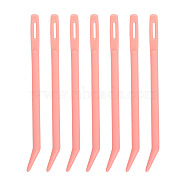 Plastic Knitting Needles, Big Eye Needles, Blunt & Bent Tip Pins, Pink, 80mm(SENE-PW0016-06)