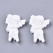 Opaque Resin Cabochons, Angel, White, 29x20x7mm(CRES-N022-83)
