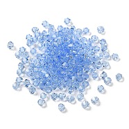 Transparent Glass Beads, Faceted, Bicone, Cornflower Blue, 3.5x3.5x3mm, Hole: 0.8mm, 720pcs/bag. (G22QS-11)