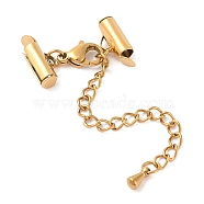 304 Stainless Steel Curb Chain Extender, with Lobster Claw Clasps, Golden, 39mm(STAS-M061-05G-01)